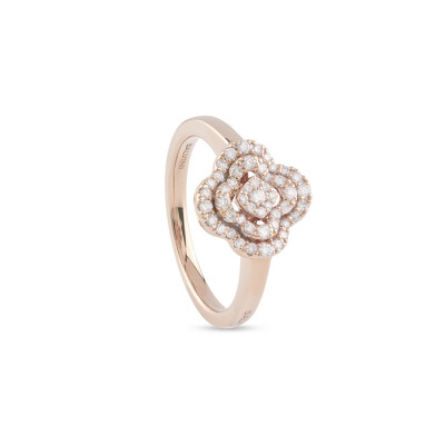 Anello Bagliori in oro rosa e diamanti