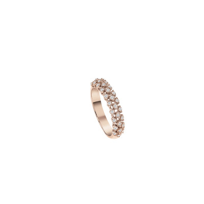 Anello Cachemire in oro rosa con diamanti