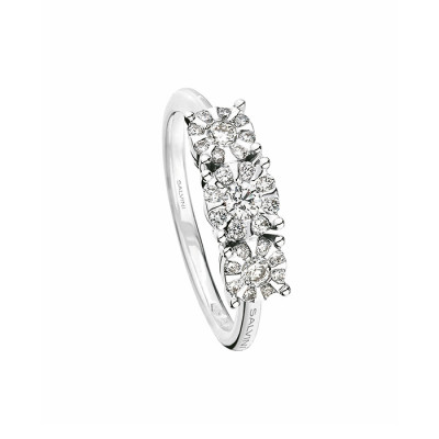Anello Trilogy Daphne in oro bianco con diamanti ct. 0,51 GH