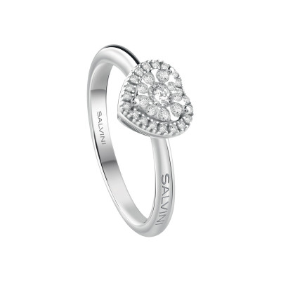 Anello Daphne Cuore in oro bianco con diamanti