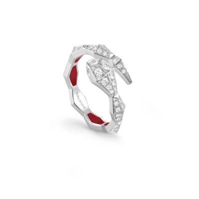 Anello Eva in oro bianco e full pavè diamanti