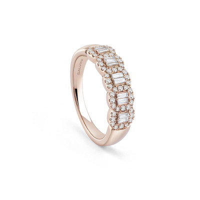Veretta Magia 5 diamanti in oro rosa