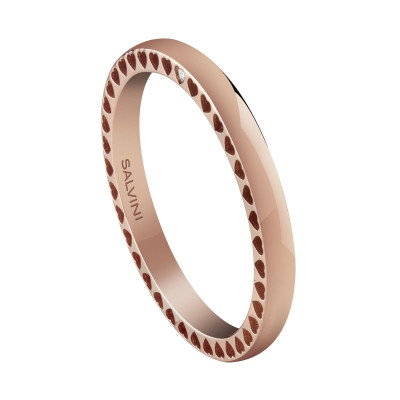 Fede nuziale Passione in oro rosa con diamante