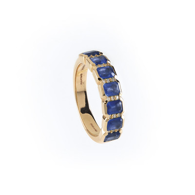 Anello Regina Diamanti e Zaffiri