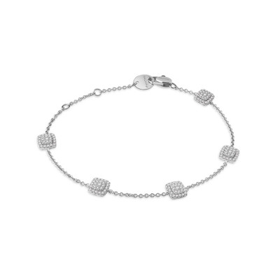 Bracciale Bagliori in oro bianco e diamanti