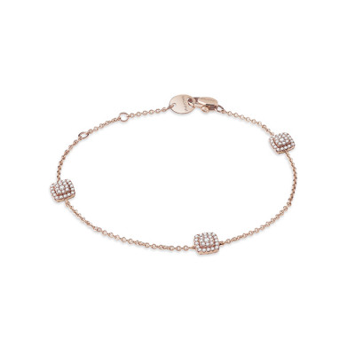 Bracciale Bagliori in oro rosa e diamanti