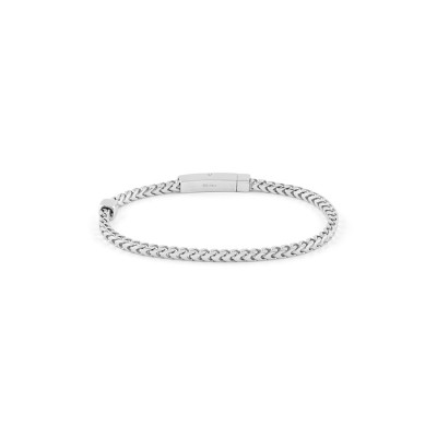 Bracciale Equilibrio in argento - Spigata squadrata small 18 cm