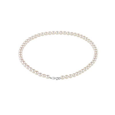 Collana Java con perle di fiume bianche