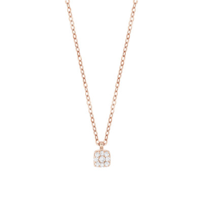 Collana Bagliori in oro rosa e diamanti