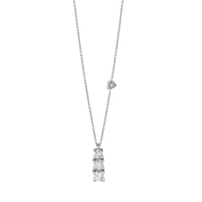 Collana Battito in oro bianco con diamanti