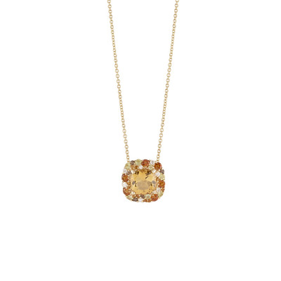 Collana BonBon in oro giallo, diamanti e semipreziosi