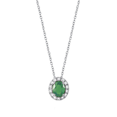 Collana Dora Diamanti Smeraldo