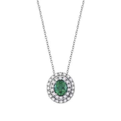 Collana Dora Diamanti Smeraldo