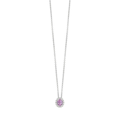 Collana Dora Diamanti Zaffiro rosa