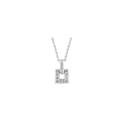Collana Geometrica oro bianco e diamanti
