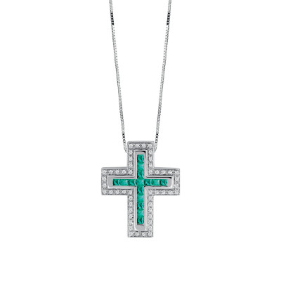 Collana I Segni Croce Smeraldi