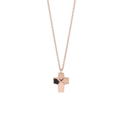 Collana I Segni Croce oro rosa