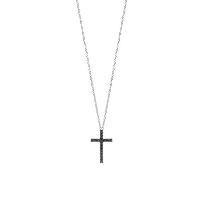 Collana Virginia in oro bianco e diamanti neri
