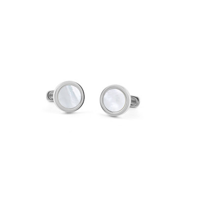 Gemelli Equilibrio in argento e madreperla - Forma Tonda
