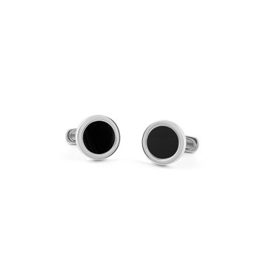 Gemelli Equilibrio in argento e onice - Forma Tonda