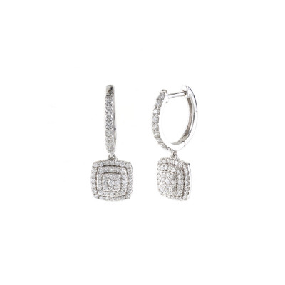 Orecchini Bagliori in oro bianco e diamanti