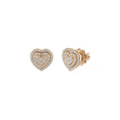 Orecchini Bagliori in oro rosa e diamanti