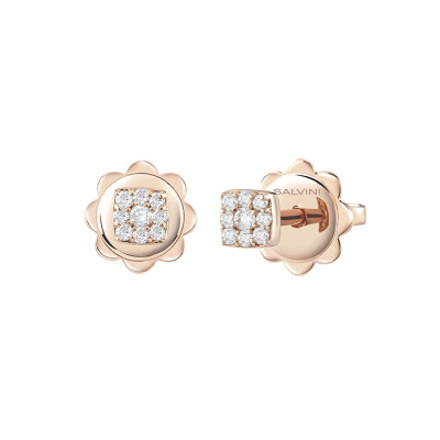Orecchini Bagliori diamanti in oro rosa e diamanti