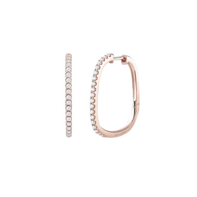 Orecchini Bagliori in oro rosa e diamanti