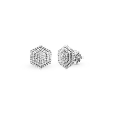 Orecchini Bagliori in oro bianco e diamanti