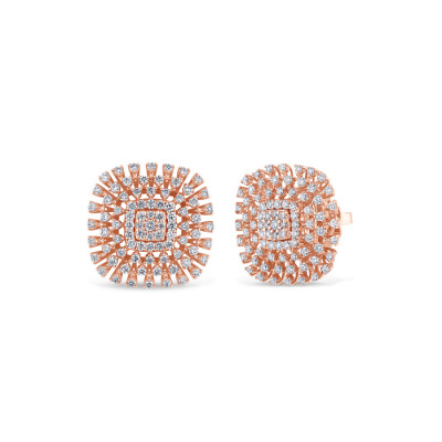 Orecchini Bagliori in oro rosa e diamanti