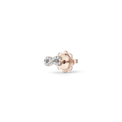 Monorecchino I Segni oro rosa e diamanti infinito