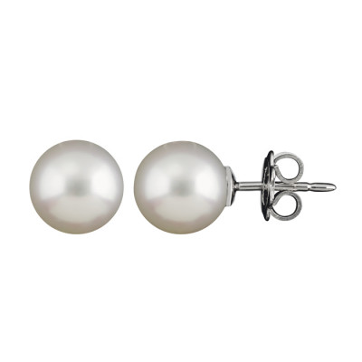 Orecchini in oro bianco e perle giapponesi 1,7 gr