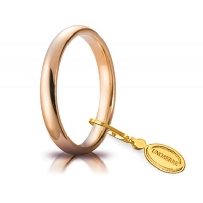 Fede  confort in oro rosa 3mm