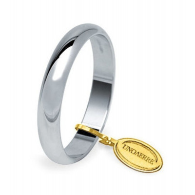 Fede confort in oro bianco 3,5mm 