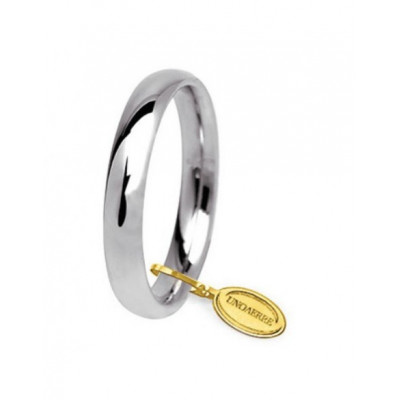 Fede confort in oro bianco 3,5mm