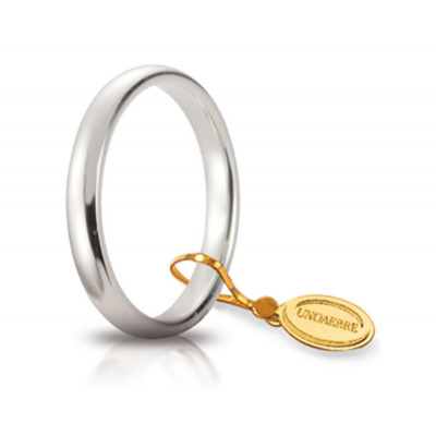Fede confort in oro bianco 3mm