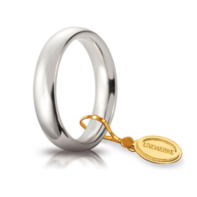 Fede confort in oro bianco 4mm
