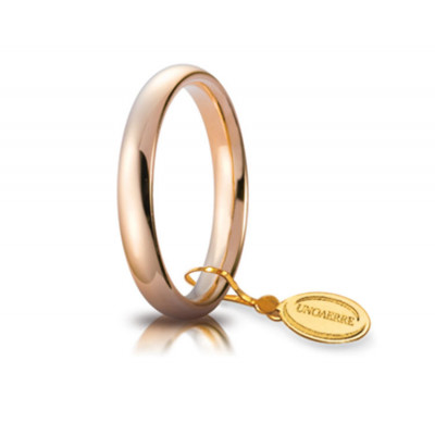 Fede confort in oro rosa 4mm